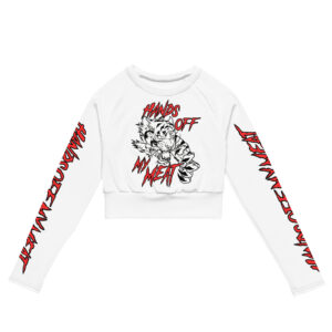 Recycled long-sleeve crop top