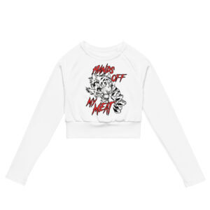 Recycled long-sleeve crop top